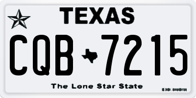 TX license plate CQB7215