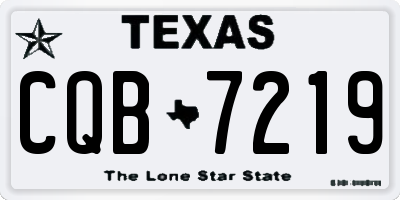 TX license plate CQB7219