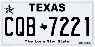 TX license plate CQB7221