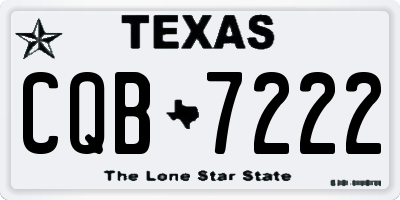 TX license plate CQB7222