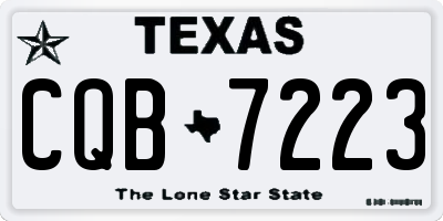 TX license plate CQB7223