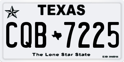 TX license plate CQB7225