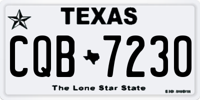 TX license plate CQB7230