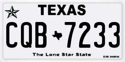 TX license plate CQB7233