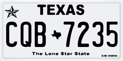 TX license plate CQB7235