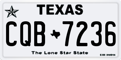 TX license plate CQB7236