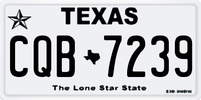 TX license plate CQB7239