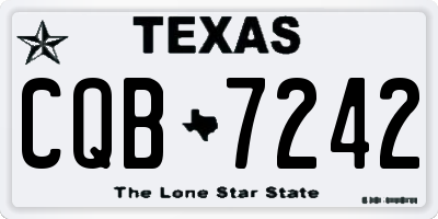 TX license plate CQB7242