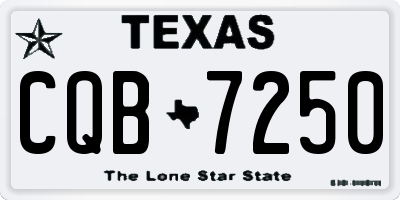 TX license plate CQB7250