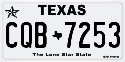 TX license plate CQB7253