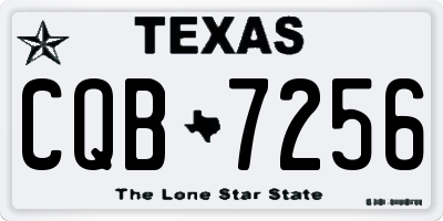 TX license plate CQB7256