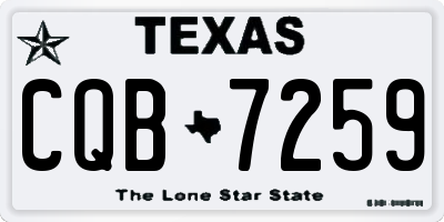 TX license plate CQB7259
