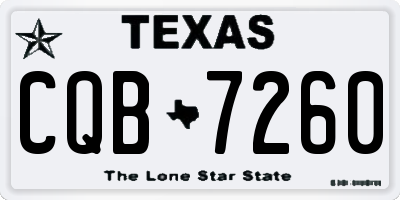 TX license plate CQB7260