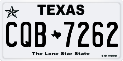 TX license plate CQB7262