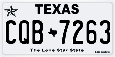 TX license plate CQB7263