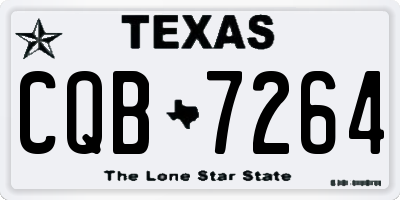 TX license plate CQB7264