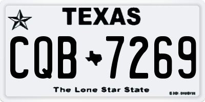 TX license plate CQB7269