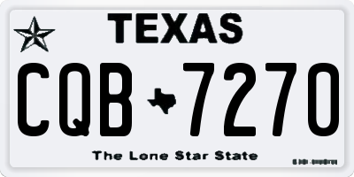 TX license plate CQB7270
