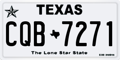 TX license plate CQB7271