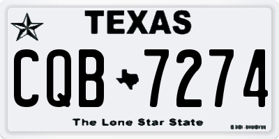 TX license plate CQB7274