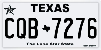 TX license plate CQB7276