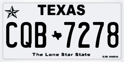 TX license plate CQB7278