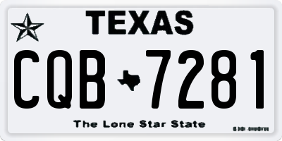 TX license plate CQB7281