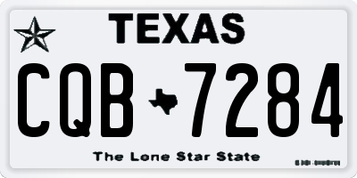 TX license plate CQB7284
