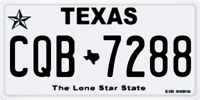 TX license plate CQB7288