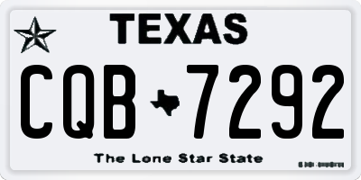TX license plate CQB7292