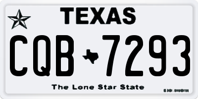 TX license plate CQB7293