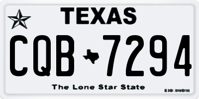 TX license plate CQB7294