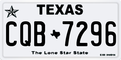 TX license plate CQB7296