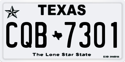 TX license plate CQB7301