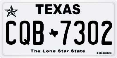 TX license plate CQB7302