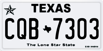 TX license plate CQB7303