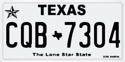 TX license plate CQB7304