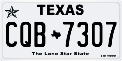 TX license plate CQB7307