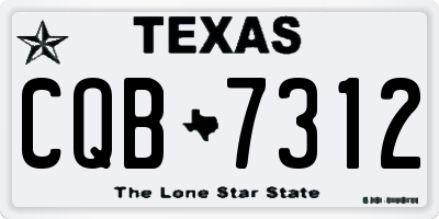 TX license plate CQB7312