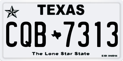 TX license plate CQB7313