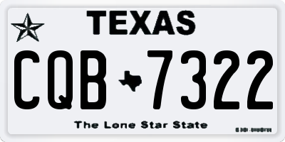TX license plate CQB7322
