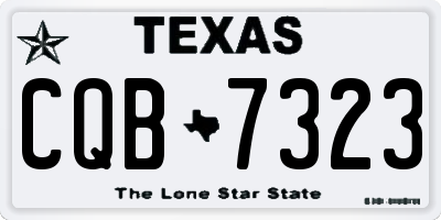 TX license plate CQB7323