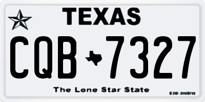 TX license plate CQB7327