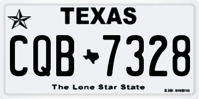 TX license plate CQB7328