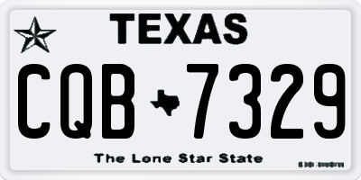 TX license plate CQB7329