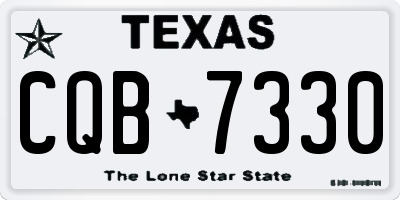 TX license plate CQB7330