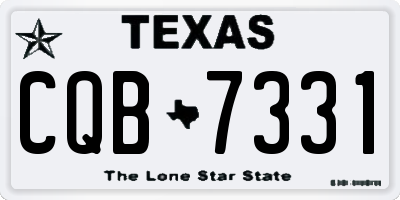 TX license plate CQB7331