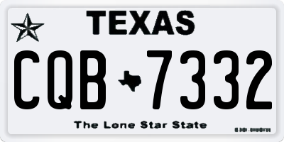 TX license plate CQB7332