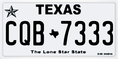 TX license plate CQB7333