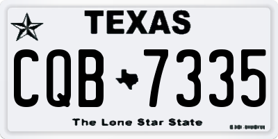 TX license plate CQB7335